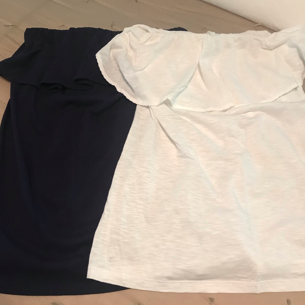 Lilly Pulitzer ruffles tube tops